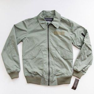 FRENCH CONNECTION Kad Army Military Green Bomber Jacket